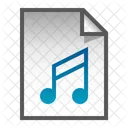 Musik Datei Papier Icon