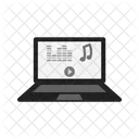 Spielen Musik Laptop Symbol