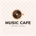 Musikcafe Heisser Kaffee Cafe Logo Symbol