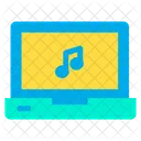 Laptop Musik Musik Horen Symbol