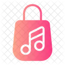 Musikeinkauf Musikgeschaft Musiktasche Symbol