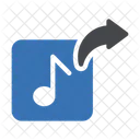 Musik Teilen Musik Weiterleiten Musik Symbol