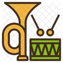 Musical Trompete Trommel Symbol