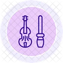 Musikinstrument Reparatur Liniensymbol Symbol