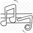 Musiknoten Liedmelodie Musikmelodie Symbol