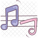 Musiknoten Liedmelodie Musikmelodie Symbol