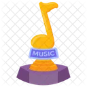 Musiknoten Trophae Musikpreis Musiktrophae Symbol