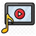 Mobile App Musikanwendung Mediaplayer Symbol