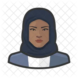 Muslim Black Female  Icon