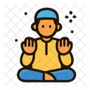 Muslim Man Sitting Icon