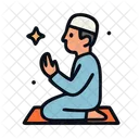 Muslim Man Praying Icon