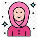 이슬람 소녀 아랍 여성 아랍어 아이콘