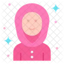 이슬람 소녀 아랍 여성 아랍어 아이콘