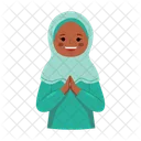 Muslim Girl Eid Ramadan Icône