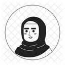 Muslim hijab woman relaxed smiling  Symbol