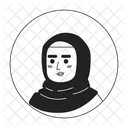 Muslim hijab woman relaxed smiling  Icon