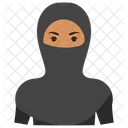 이슬람 여성 아랍 여성 파란자 여성 아이콘