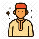 Muslim Man Wearing Icon