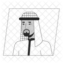 Muslim man in hijab  アイコン
