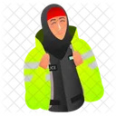 Muslim Police Muslim Hijab Symbol
