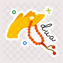 Ramadan Typography Muslim Prayer Prayer Hands Icon