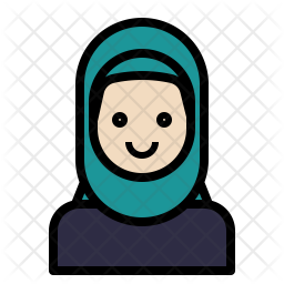 Download Free Muslim Woman Colored Outline Icon Available In Svg Png Eps Ai Icon Fonts