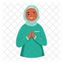 Muslim Woman Eid Ramadan Icon
