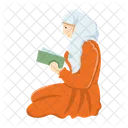 Muslim Woman Muslim Girl Reciting Quran Icon