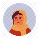 Muslim woman pretty smiling  Icon