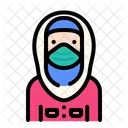 Woman Wear Medical Mask Woman Female Icône