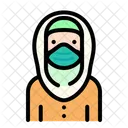 Woman Wear Medical Mask Woman Female Icône