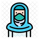 Woman Wear Medical Mask Woman Female Icône