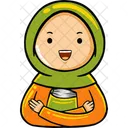 Muslim woman with quran  Icon