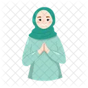 Muslim Young Woman Eid Ramadan Icon