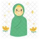Muslimah Woman Pray Icon