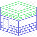 Muslimische Anbetung Kibla Kaaba Symbol