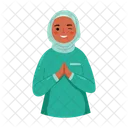 Muslimische Frau Eid Ramadan Symbol