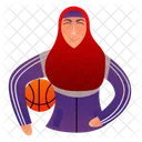 Muslimischer Basketballspieler Muslim Hijab Symbol