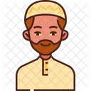 Muslimischer Mann Avatar Mann Symbol