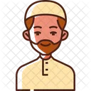 Muslimischer Mann Avatar Mann Symbol