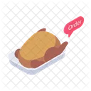 Muslo De Pollo Asado Y Crujiente Icono
