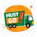 Must Go Truck Vehicle Icon