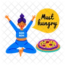 Must Hungry Pizza Sarcastic Icon