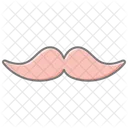 Mustache Icon Lineal Color Icon Icon
