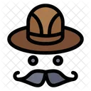 Mustache Cap Hat Icon