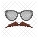 Mustache And Glasses Mustache Celebration Icon