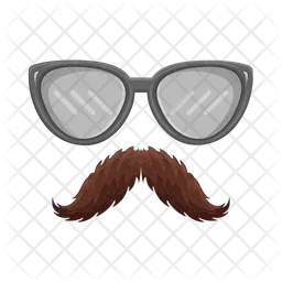 Mustache and glasses  Icon