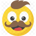 Mustache Hipster Character Icon