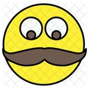 Mustache Emoji Mustache Emoticon Smiley Icon