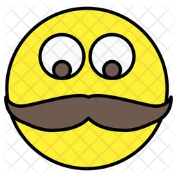 Mustache Emoticon Emoji Icon